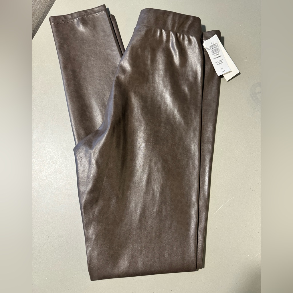 Brown Faux Leather Aritzia Pants